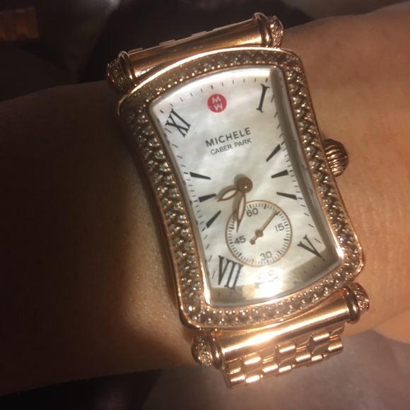Michele rose gold dipped 148 diamond Basel watch SOLD! - Picture 3 of 8